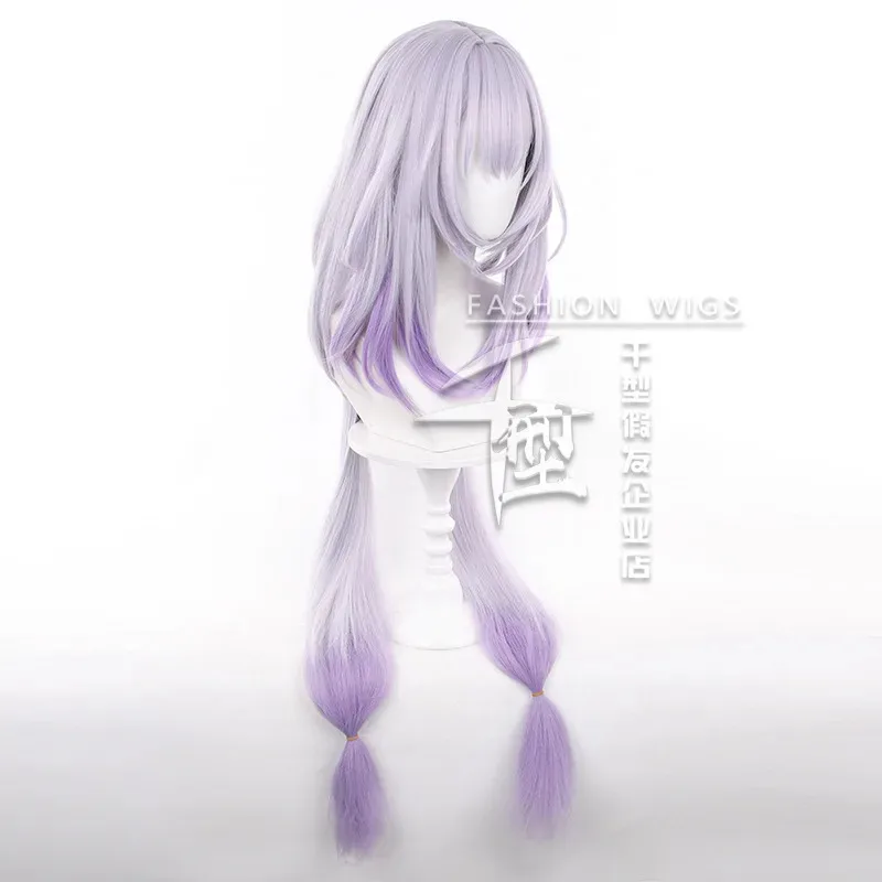 2025 11 Spiel Honkai: Star Rail Castorice Castor Cosplay Haar Lange 100 cm Abstufung Lila Rollenspiel Perücke Für Hallo