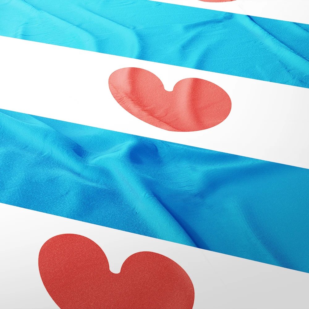 Netherlands Friesland Province Flag 3ft x 5ft Polyester Banner Flying 90* 150cm Double Penetration Custom Outdoor Indoor