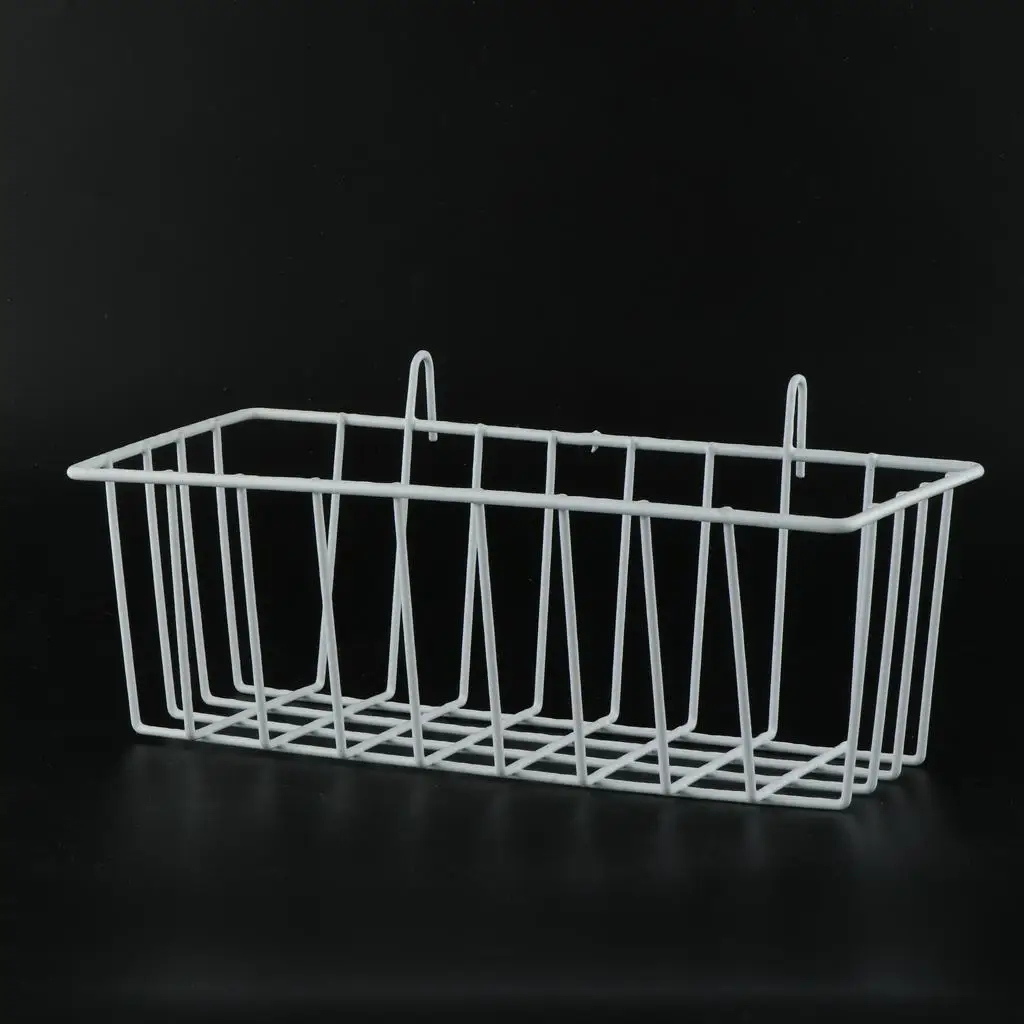 Grid Wall Hanging Basket Iron Storage Rack with Hook for Minimalist Art Display Bookshelf Shelf