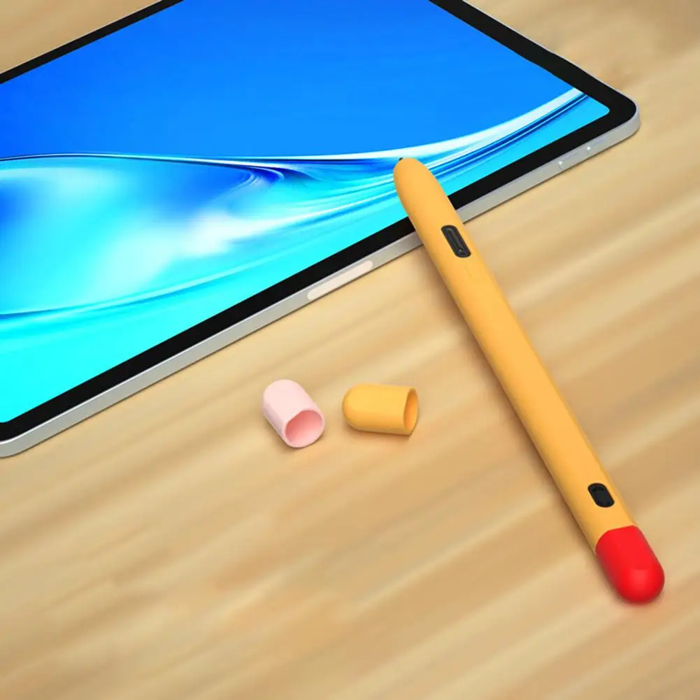 갤럭시 탭 S-pen Pro 스타일러스 실리콘 케이스 안티 스크래치 펜 보호 커버 경량 스킨 터치 펜 커버 대비 색