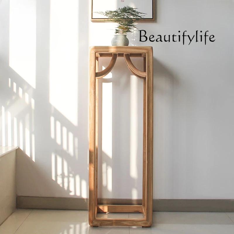 

Nordic Chinese Style Solid Wood Simplicity Courtyard Zen Flower Stand