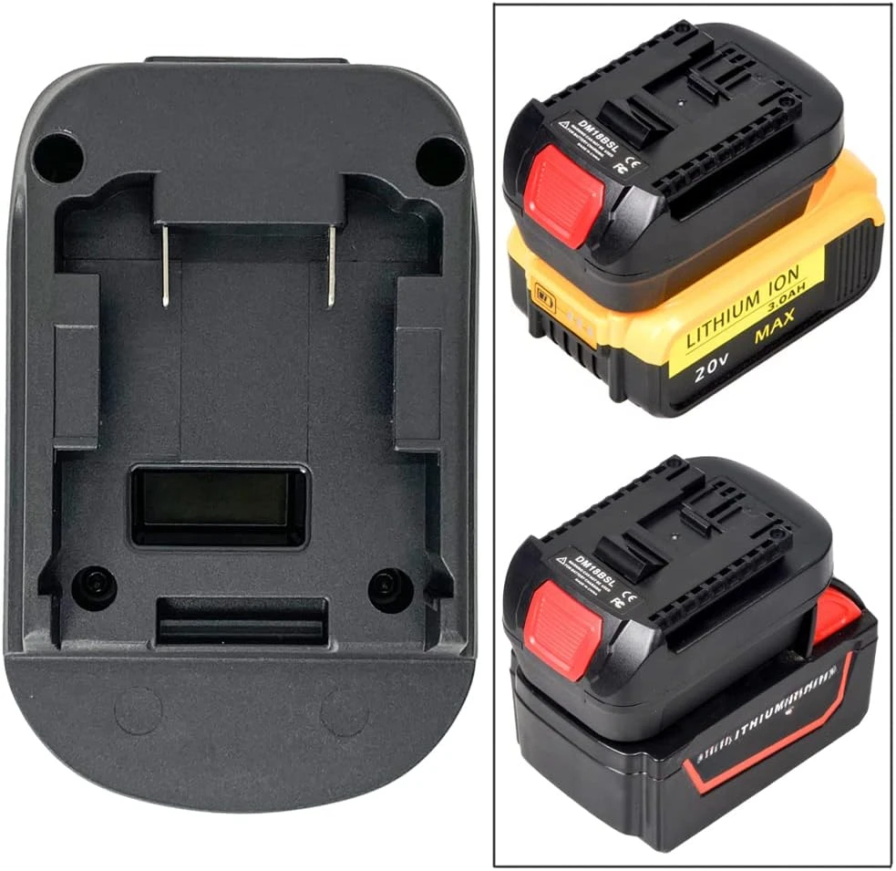 Imagem -02 - Conversor de Adaptador de Bateria para Milwakee Bateria 18v para Bosch Lithium Power Tool Dewalt 20v Max Li-ion Dcb200 Dcb201