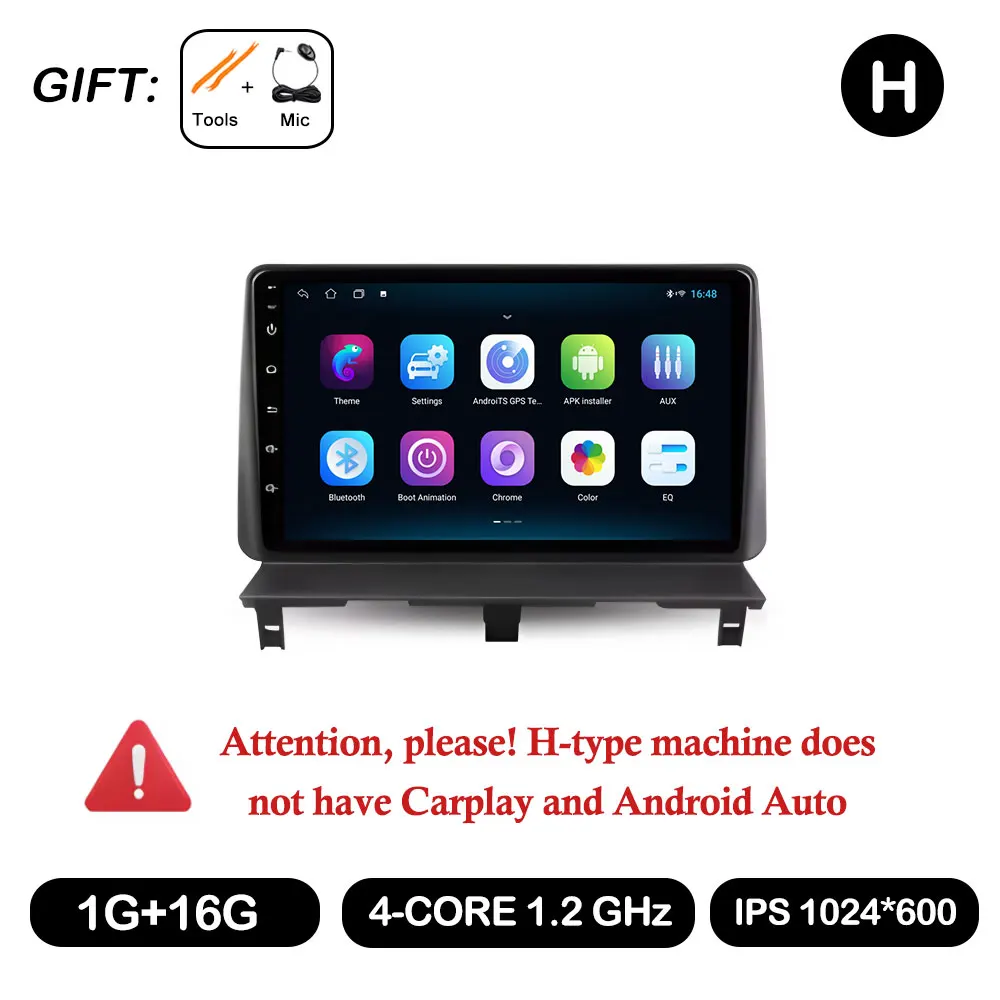 Draadloze Carplay Voor Peugeot Partner 1 2002-2008 Android Auto GPS Navi Autoradio Multimedia Speler Bluetooth WiFi DSP stereo