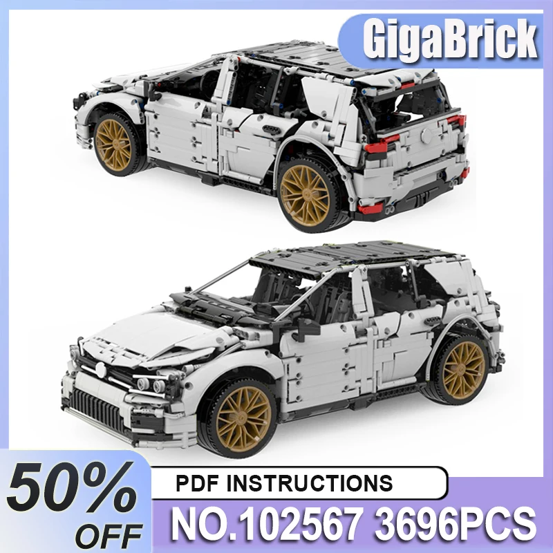 

MOC 102567 Коллекционная модель внедорожника, яркие изготовленные блоки, автомобиль, кирпич в сборе, игрушки, рождественские подарки для детей и взрослых