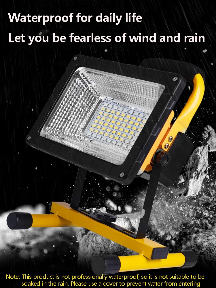 Outdoor LED Floodlight With High Power 8000W Camping Mobile Searchlight Engineering Lights