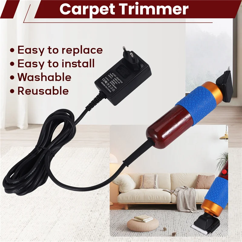 【Flash Sale】Tapijttrimmer Geluidsarm Tapijtsnijder Elektrisch Snelheid Verstelbaar Tapijt Tufting Carver Clippers Tapijtsnijgereedschap EU Plu