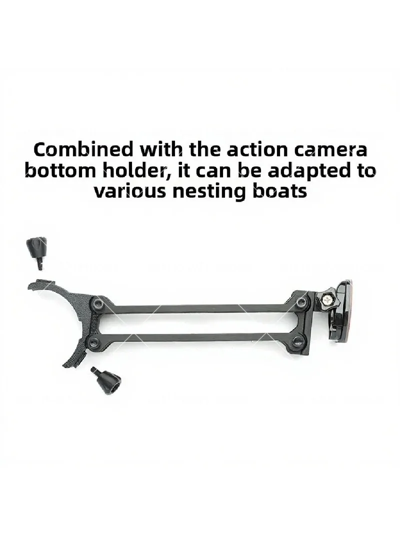 Kayak Boat Sonar Depth Finder Mount with 3-Axis Dual-Rod Arm Bracket System for Water Fish Finder Transducer Holder