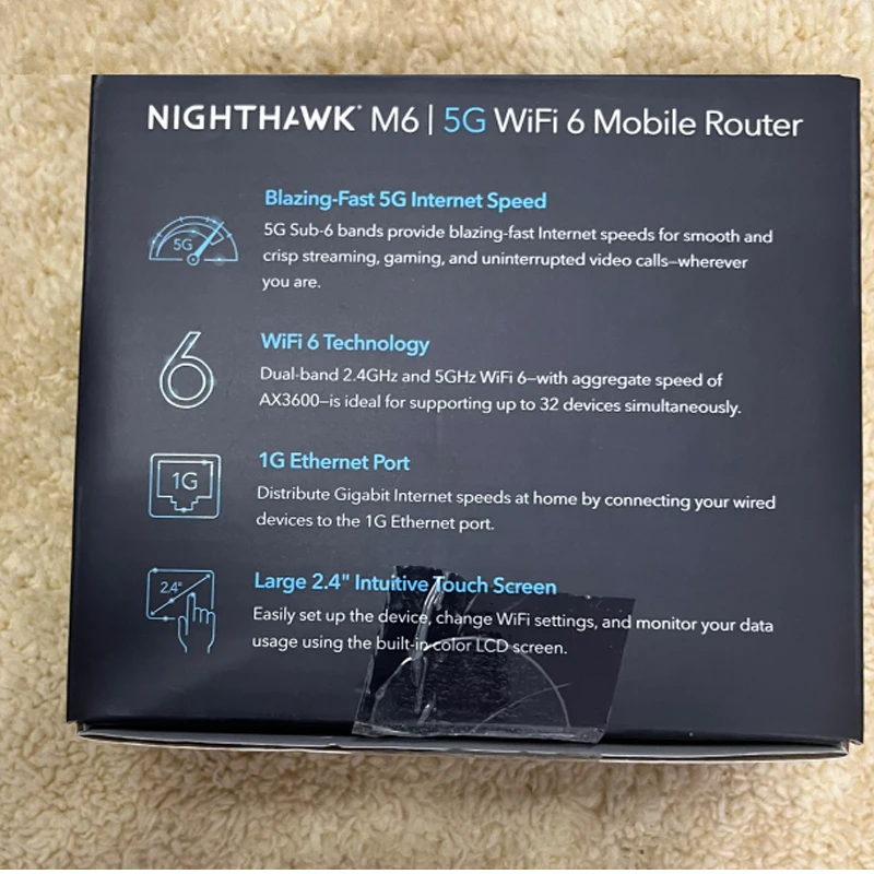 NETGEAR MR6110 5G WiFi 6 Mobile Hotspot Router With 5G Sub-6 bands(99%new with box Australia version)