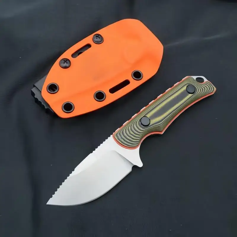 

Нож с фиксированным клинком Outdoor 15017 EDC, маленький прямой нож с ножнами из кайдекса, цветная рукоять из G10, инструмент для кемпинга, подарок для мужчин.