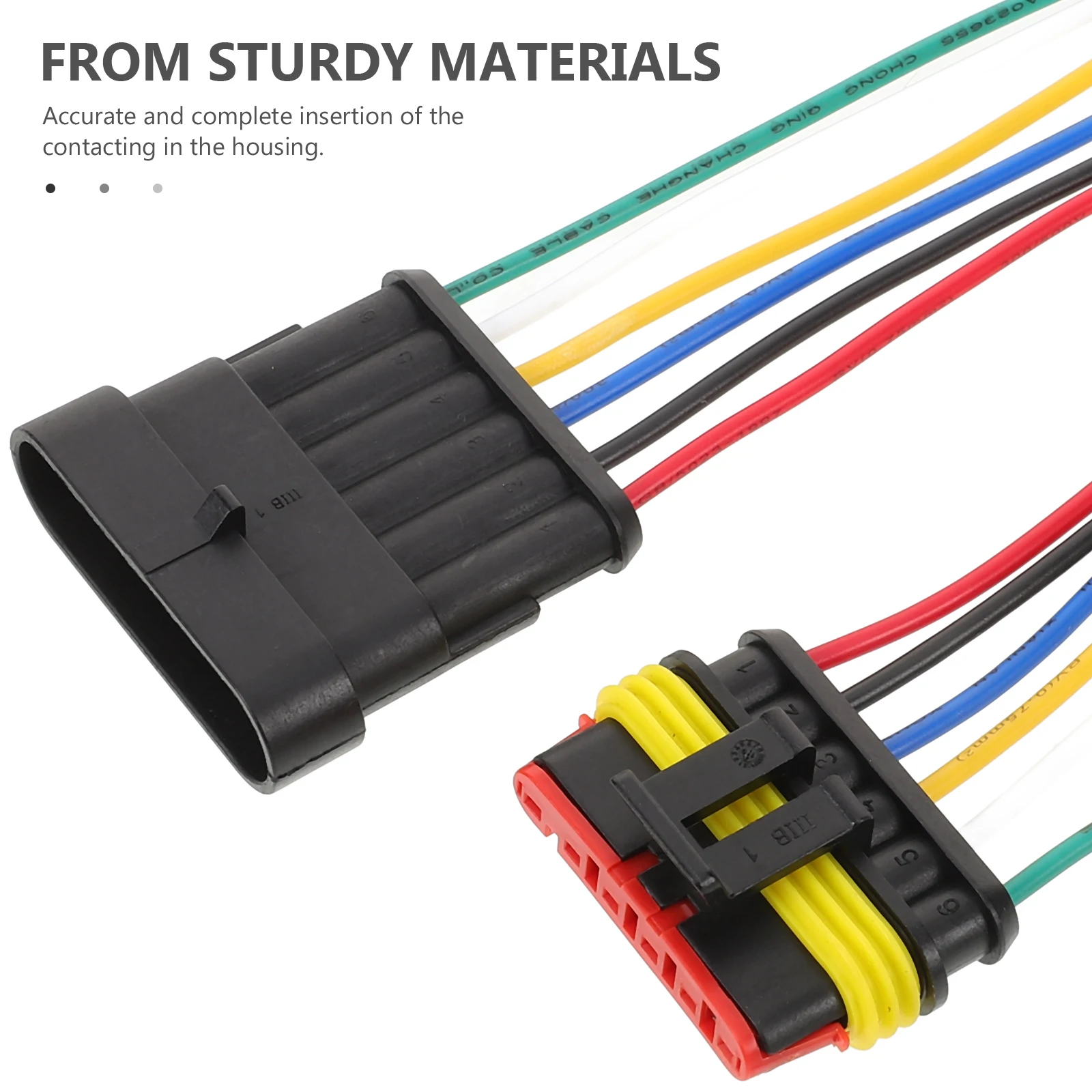 

1Set Waterproof Car Connector 6 Pin Male Female Plug Socket Kit Durable Wire Connector Nylon 10cm 6 Pin Electrical Connectors