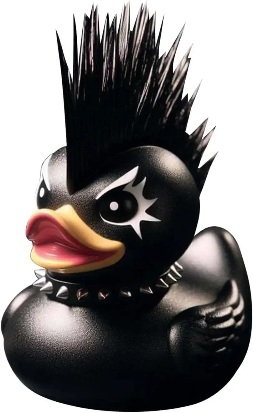 Dark Rubber Unique Dark Rubber Ducks Bath Toy Gift  Satan Ducks Gothic Punk Ducks Rock Duck Collectible for All Adults