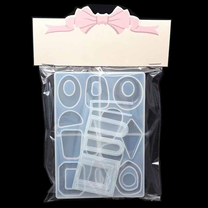 DIY 크리스탈 송진 몰드 기하학적 불규칙 귀걸이 몰드, 전통 6 격자 목걸이 펜던트 귀걸이, 쥬얼리 몰드