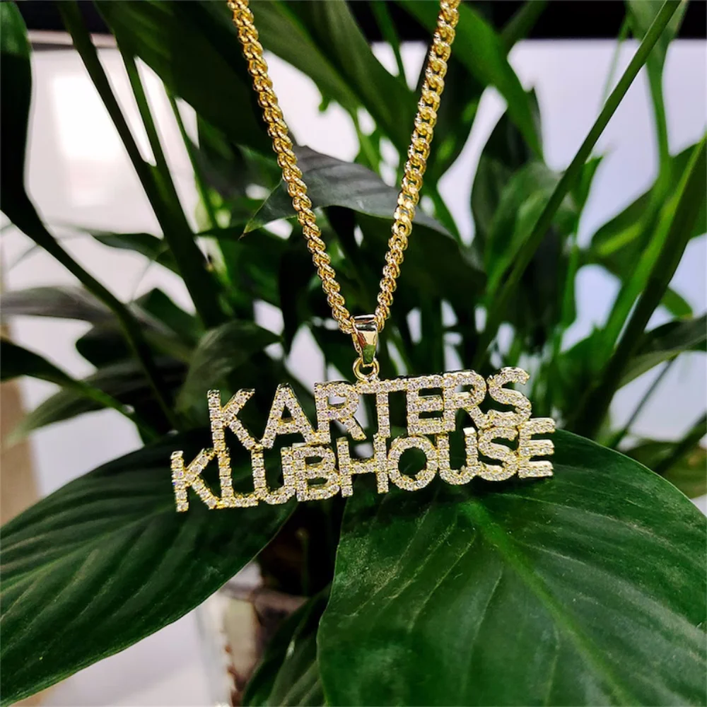 

LeeChee Bling горный хрусталь письмо DIY пользовательские буквы медные буквы ожерелье кулон ювелирные изделия подарок