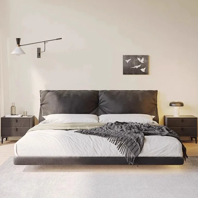 150x200cm 180x200cm 220x200cm Double Beds Floating Frame With Luxury Cosy Two Persons Bed Bedroom Bed 2 People Furniture