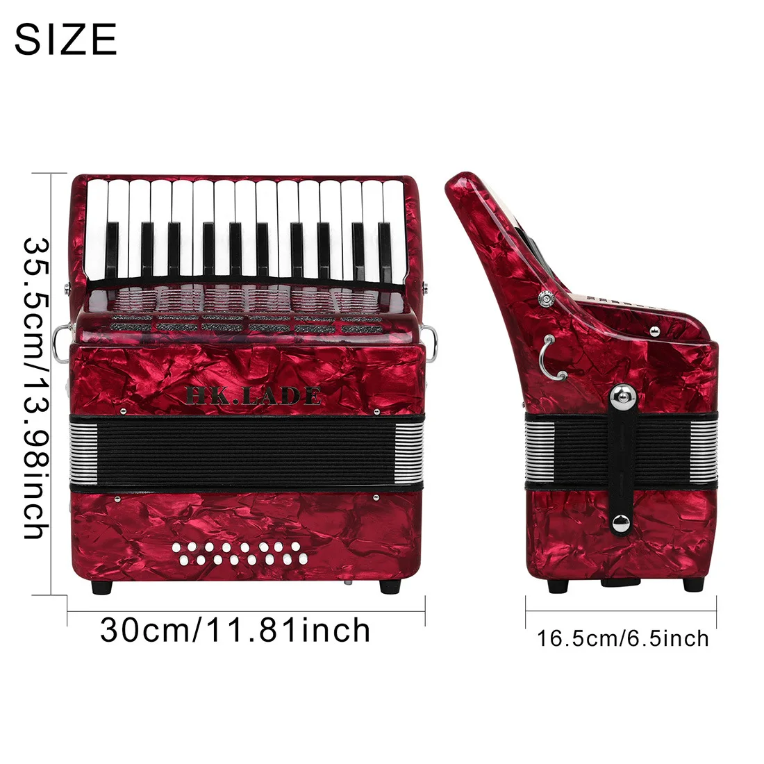 Accordion Instrument 16 Bass 25 Keys Accordion Keyboard Professional Accordion