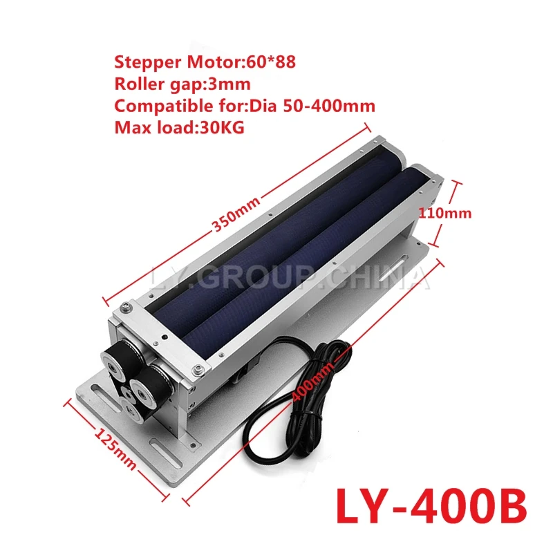 Asse del rullo di rotolamento della macchina per marcatura laser a fibra con lunghezza 230 mm 400 mm