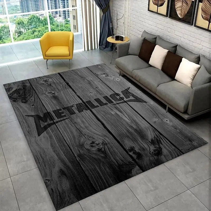 Metal Band M-Metallica Thrash Cartoon Non-Slip Area Rug for Living Room,Bedroom,Playroom,Soft Carpet Floor Mat Home Decor Rug view 6