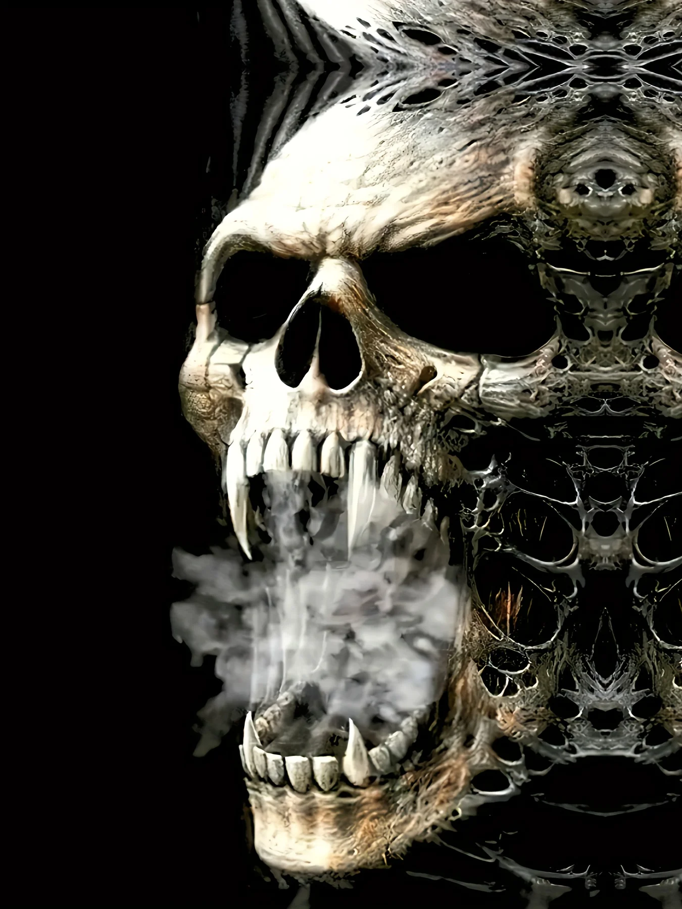 سترة نسائية عصرية بأكمام طويلة مطبوعة على شكل جمجمة رعب، بوليستر مفتوح من الأمام، غطاء خفيف الوزن، معطف كاجوال للربيع والخريف