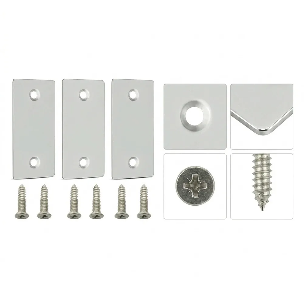 Edge Filler Plate in Stainless Steel for Securing and Finishing Door Frame Edges After Hardware Relocation or Removal