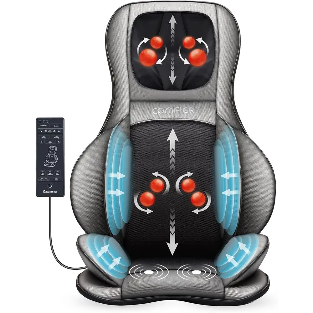 

Shiatsu k Back Massager with Heat, 2D ro 3D Kneading Massage Chair Pad, Adjustable k Massage,Seat Massager or ull Body Relaxatio