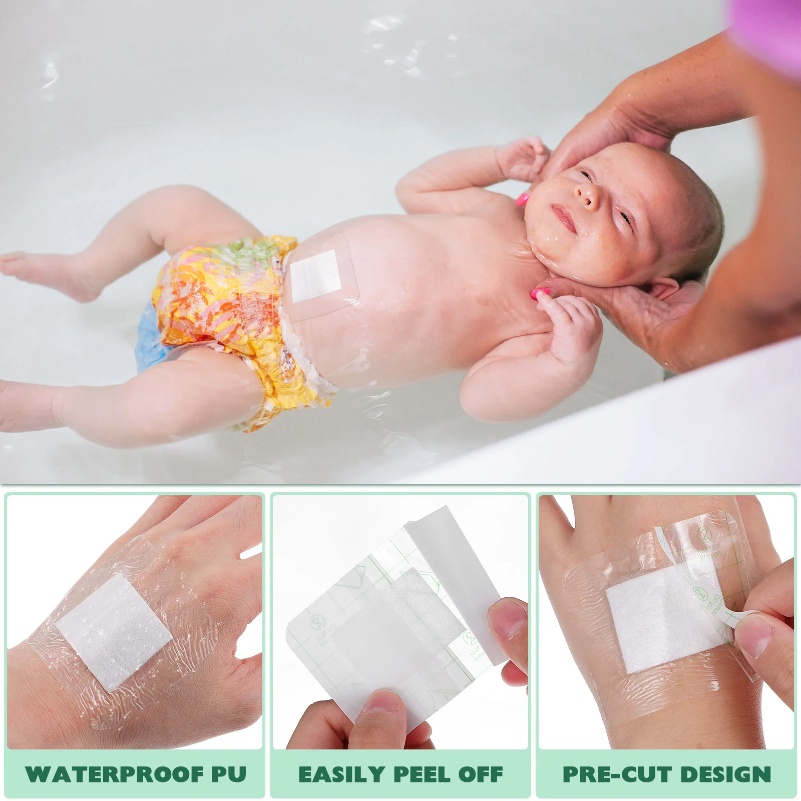 10pcs Transparent Film Dressing Waterproof Shower Patch Adhesive Bandages Dressing