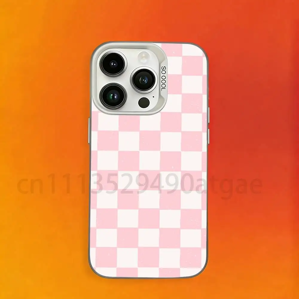 Pastel checkerboard Phone Case For iPhone 17,16,15,14,13,12,11,Pro,Max,Plus,Mini, Anti Fall Matte Hard Bumper