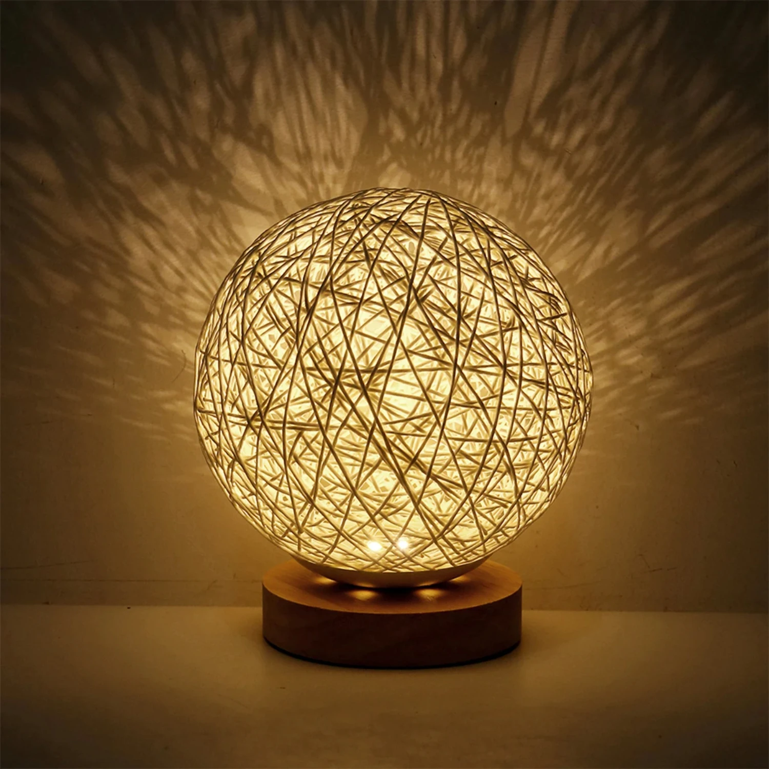 transport you to a fairytale world. With its soft and warm glow, this exquisite rattan ball lamp is sure to be the focal point o