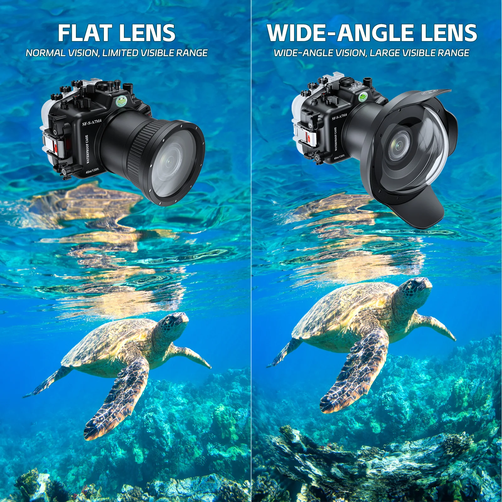 Seafrogs 8inch/203mm Optical Glass Dome Port For Sony Canon Nikon Fujifilm Panasonic Underwater Waterproof Camera Diving Housing