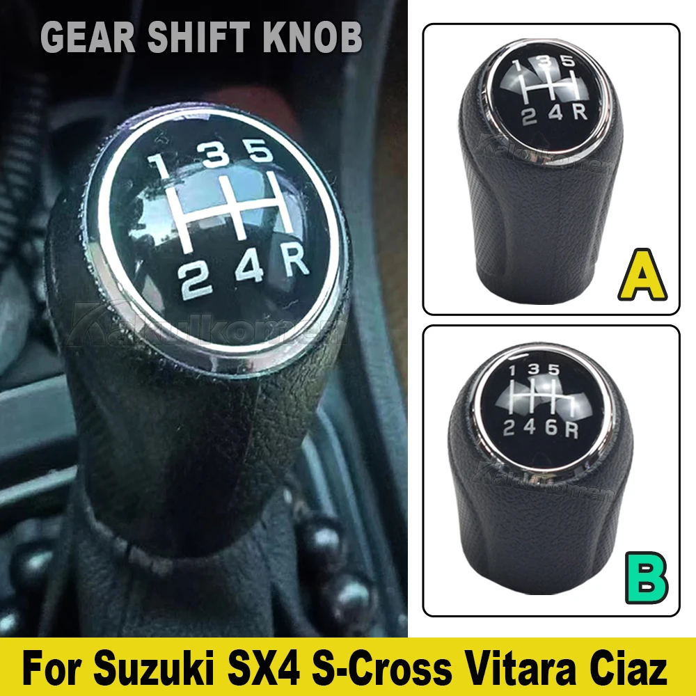 Neuer 5- oder 6-Gang-Schaltknauf für Suzuki SX4 S-Cross Vitara Ciaz 1.6L 1.4T Motor, Manueller Schalthebel, Autozubehör – Detail 1