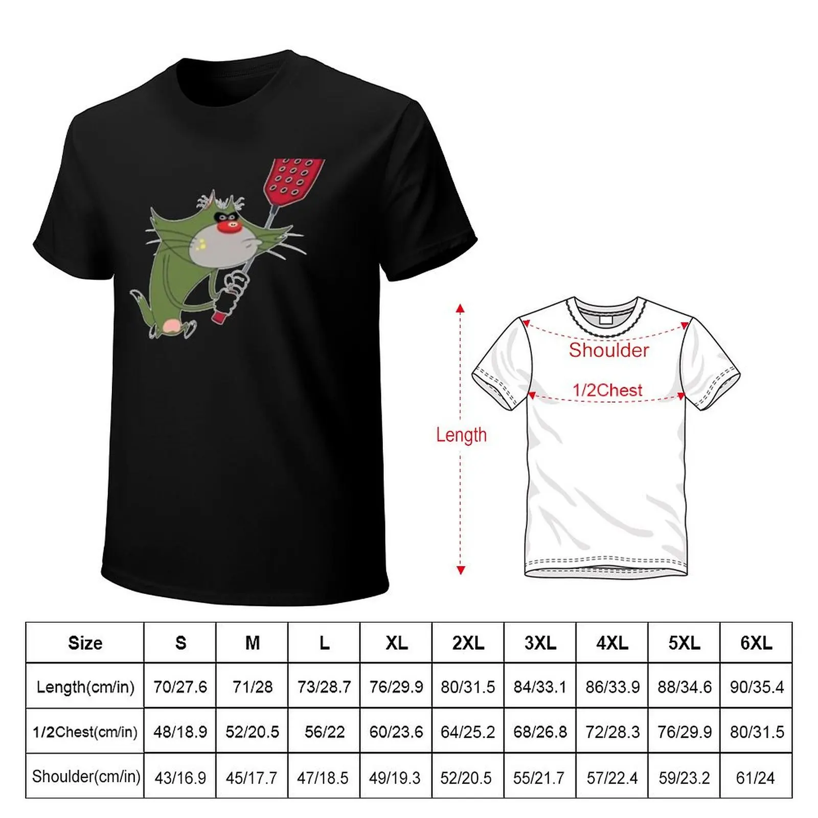 Oggy and the Cockroaches T-Shirt Basic All Season Solid T-Shirt
