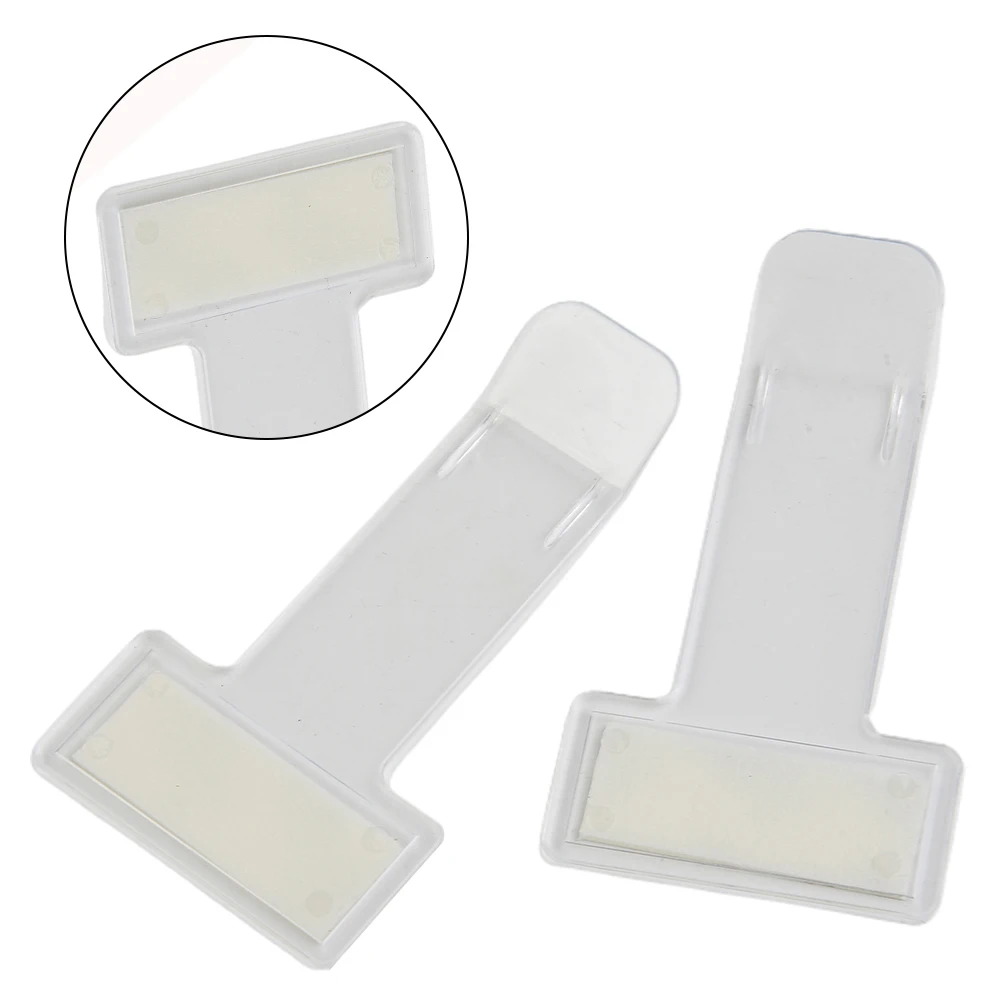 الزجاج الأمامي سيارة وقوف السيارات تذكرة 2 قطعة اكسسوارات 2 قطعة تذكرة وقوف السيارات كليب البلاستيك حامل التذاكر كليب 7.4X3.95X0.1 سنتيمتر