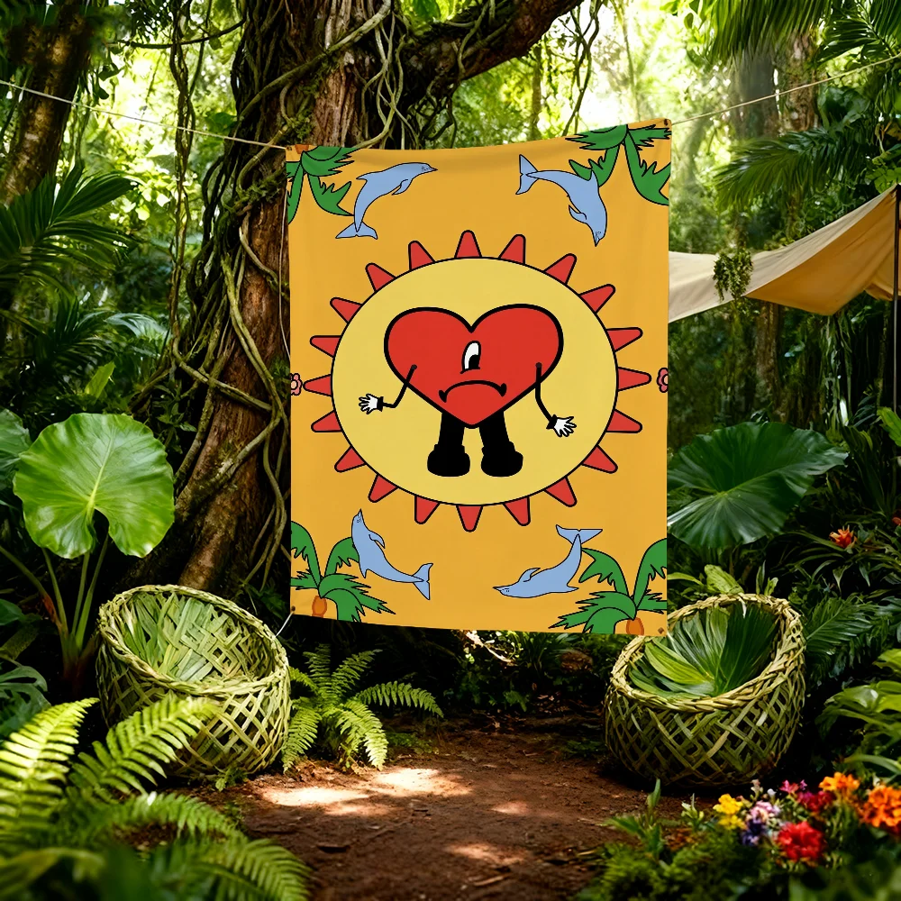 B-bad singer flag For B-bunny Outdoor Camping Bar Picnic Party Home Decoration Ornaments Banner
