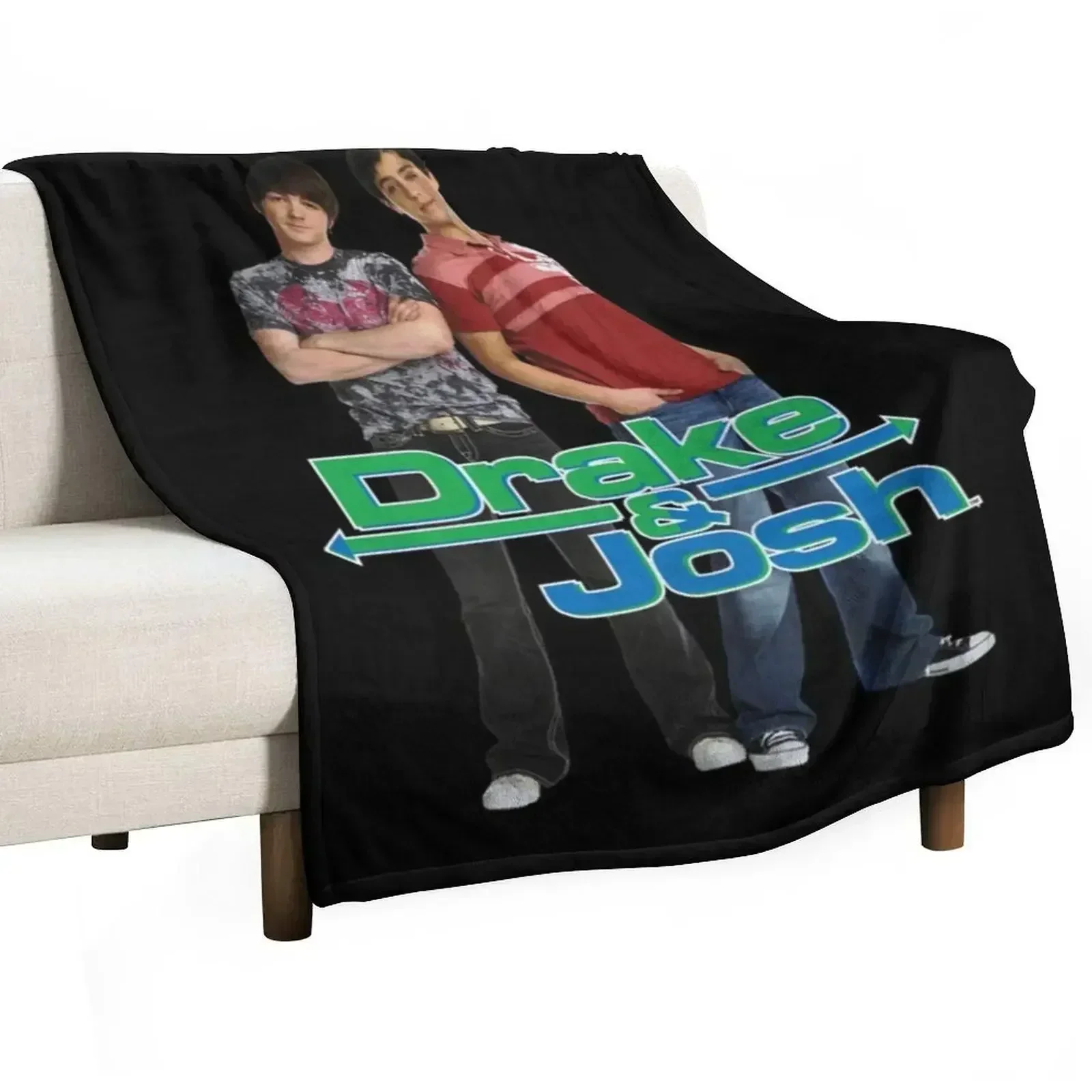 Drake And Josh Classic Logo With Characters Pullover Hoodie Throw Blanket Fade Resistant Durable Throw Blanket