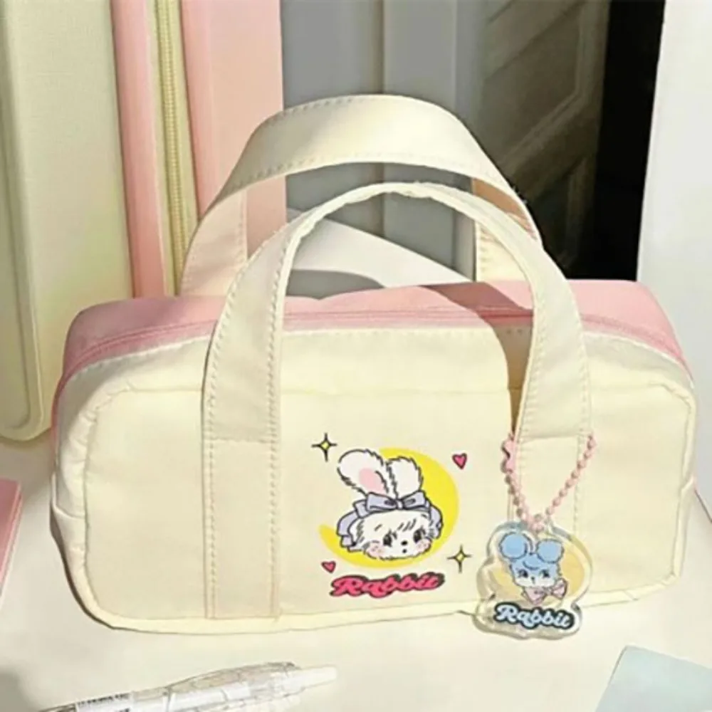 Cloth Cream Rabbit Pen Bag Soft Large Capacity Stationery Box Resistant To Dirt Washable Multifunctional Stationery Storage Bag