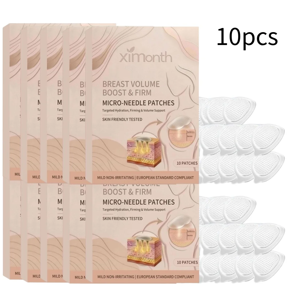 Lightweight Breathable Breast Care Patches Gentle Microneedle Formula for Hydration Elasticity Firming and Contour Support