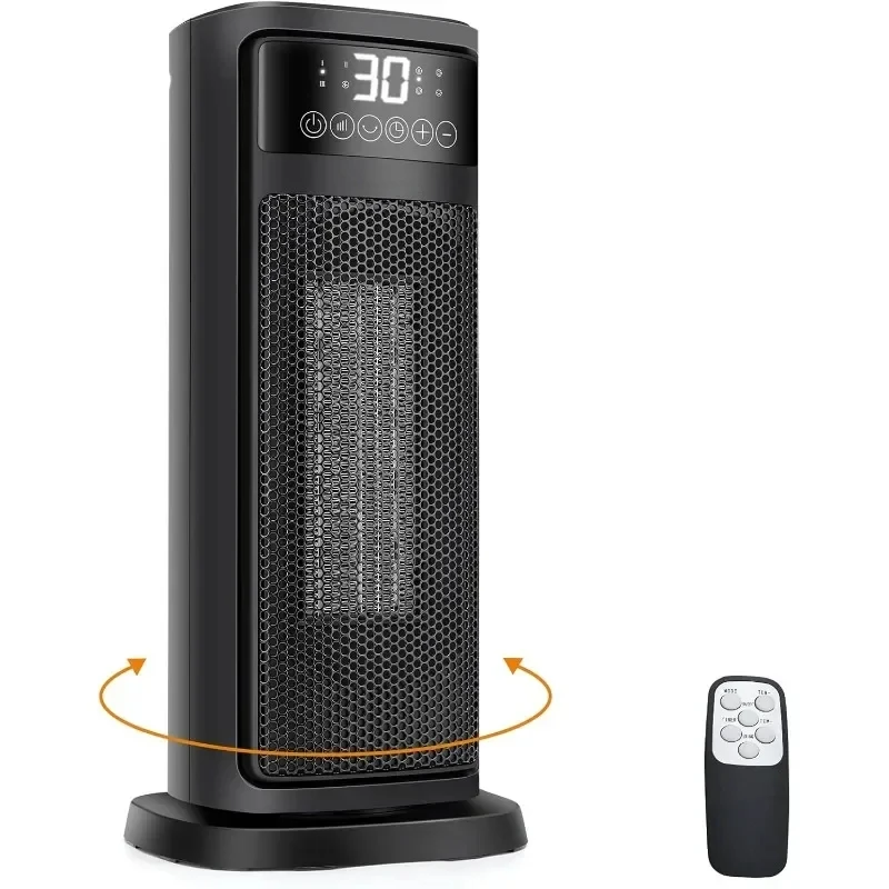 Space Heater with Thermostat Indoor Portable with Remote Control for Home Garage Office