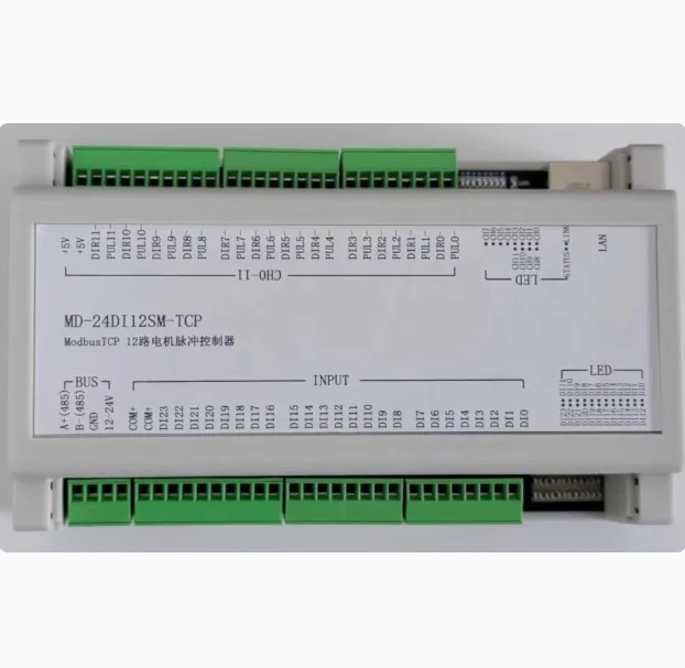 Modbus TCP 8-axis 12 Axis Servo Stepper Motor Pulse Controller S-type Acceleration Deceleration Output Frequency 2MHz