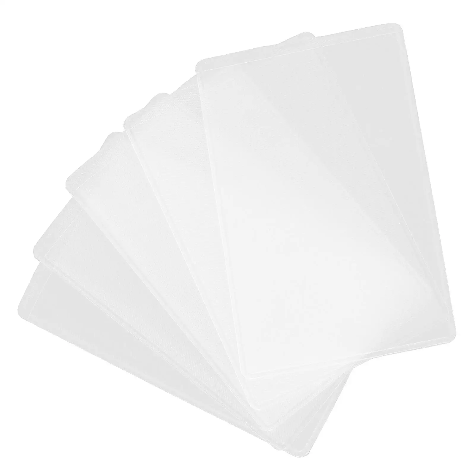 5 Pcs Card Protector Sleeves Hard Plastic Clear ID Holder Credit Covers Waterproof PVC Business Cases Pocket Size