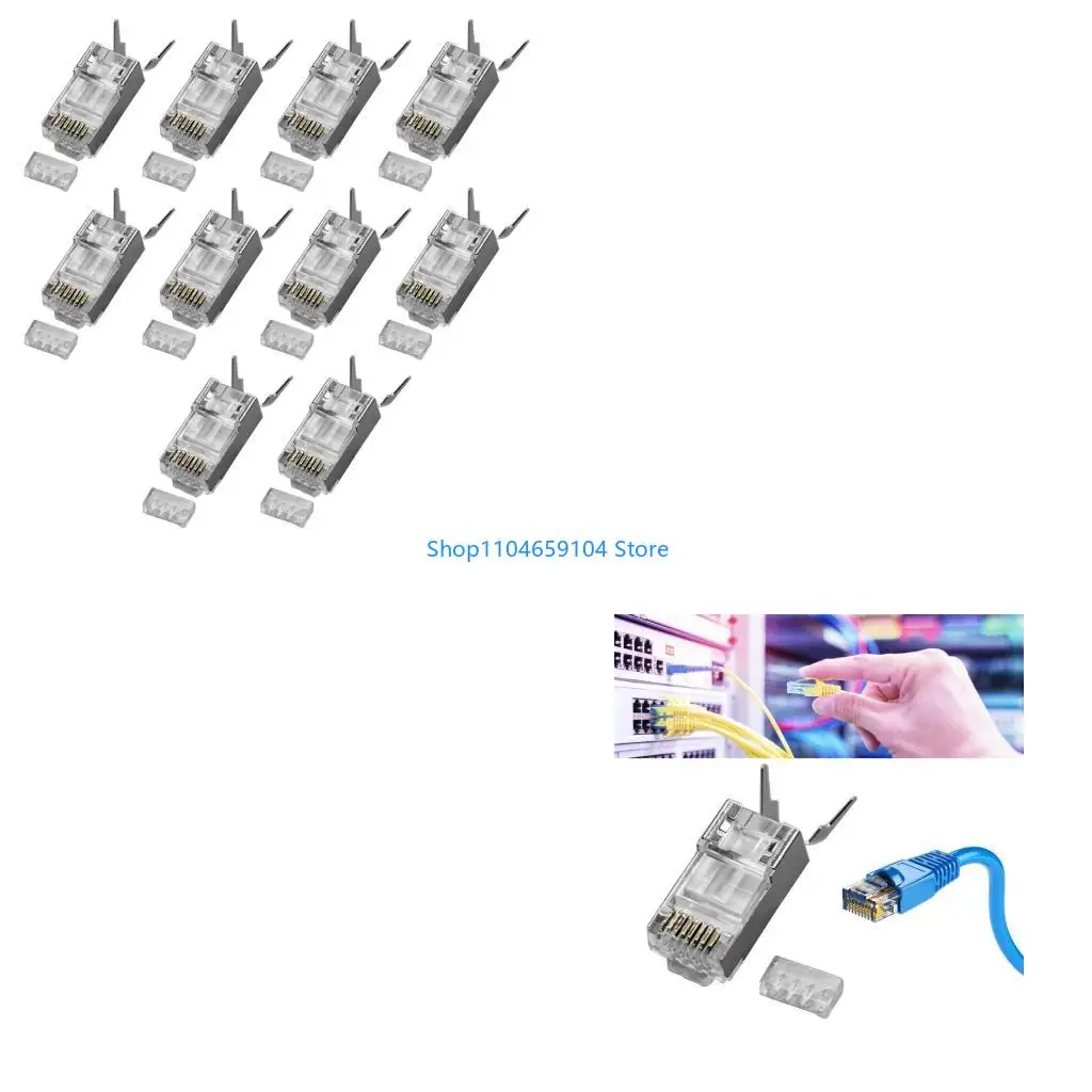 

Быстрая скорость 10 Гбит / с экранированных Cat6a Модульные заглушки 50U Gold Contacts 3PRONG DESIGN для повышения стабильности
