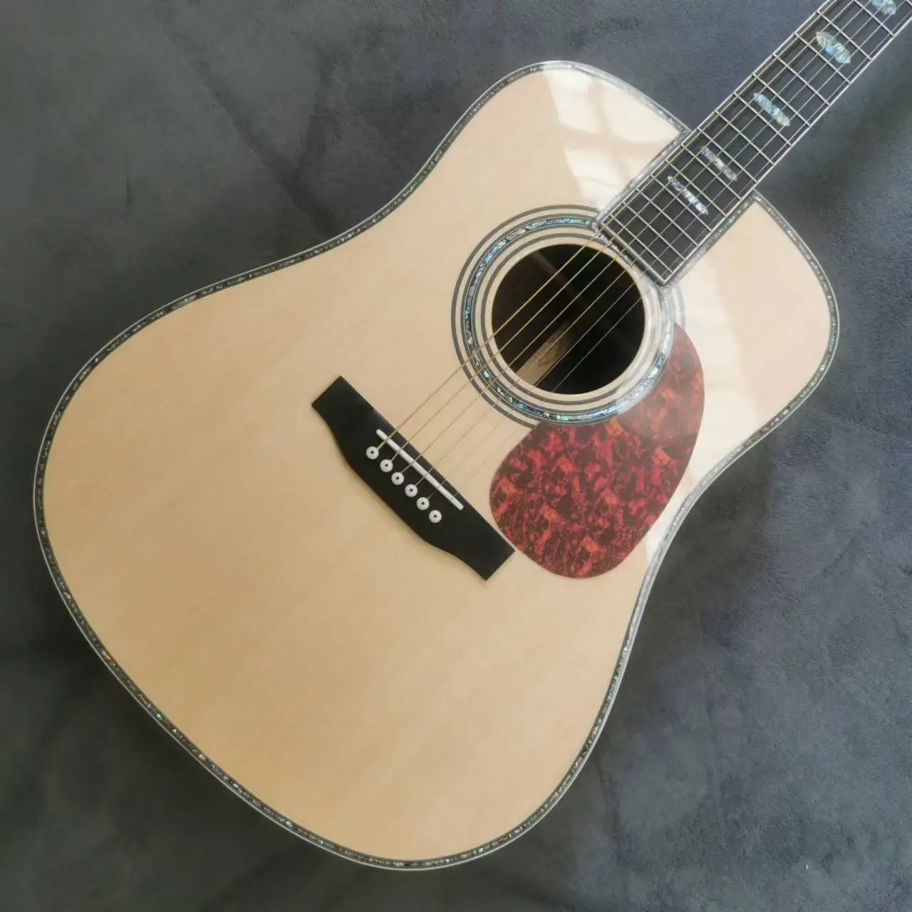 41 inch solid wood D45 series full abalone shell inlaid with black fingers acoustic acoustic guitar