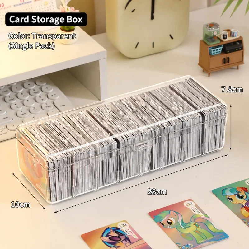 Large Capacity Acrylic Card Brick Container Multi Compartment Dustproof Cover Design Desktop Collector Card Sorting Case