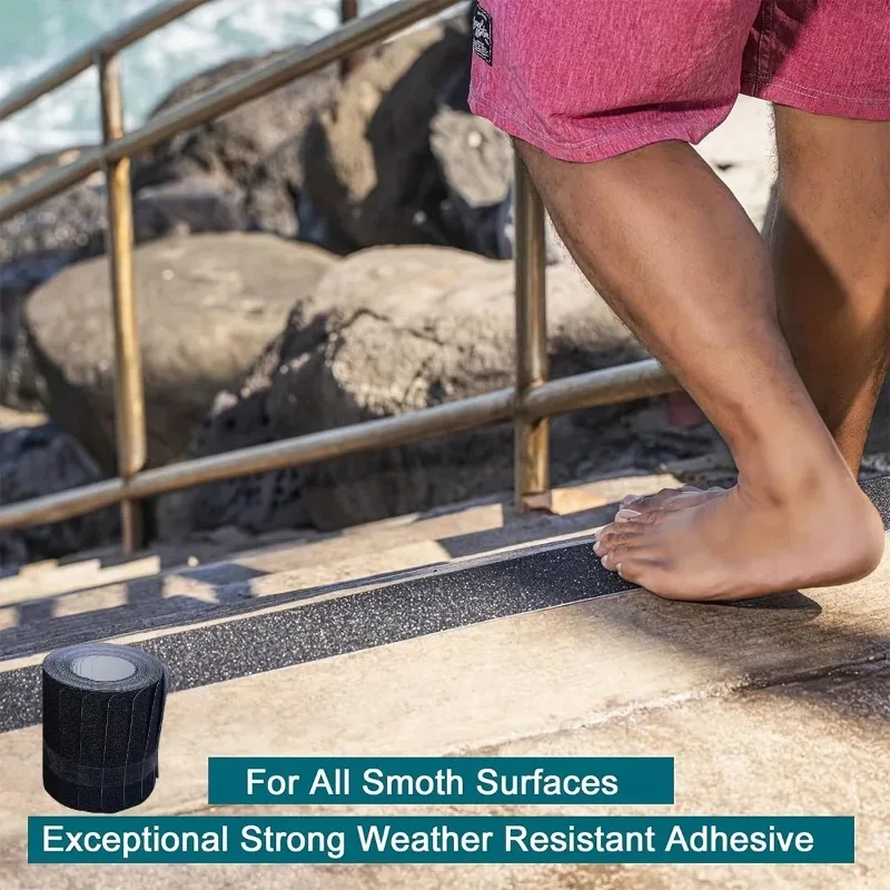 

PEVA Anti-Slip Tape - Wear-Resistant Self-Adhesive Safety Grip Strips for Indoor/Outdoor Bathroom Steps (10-Piece Roll)
