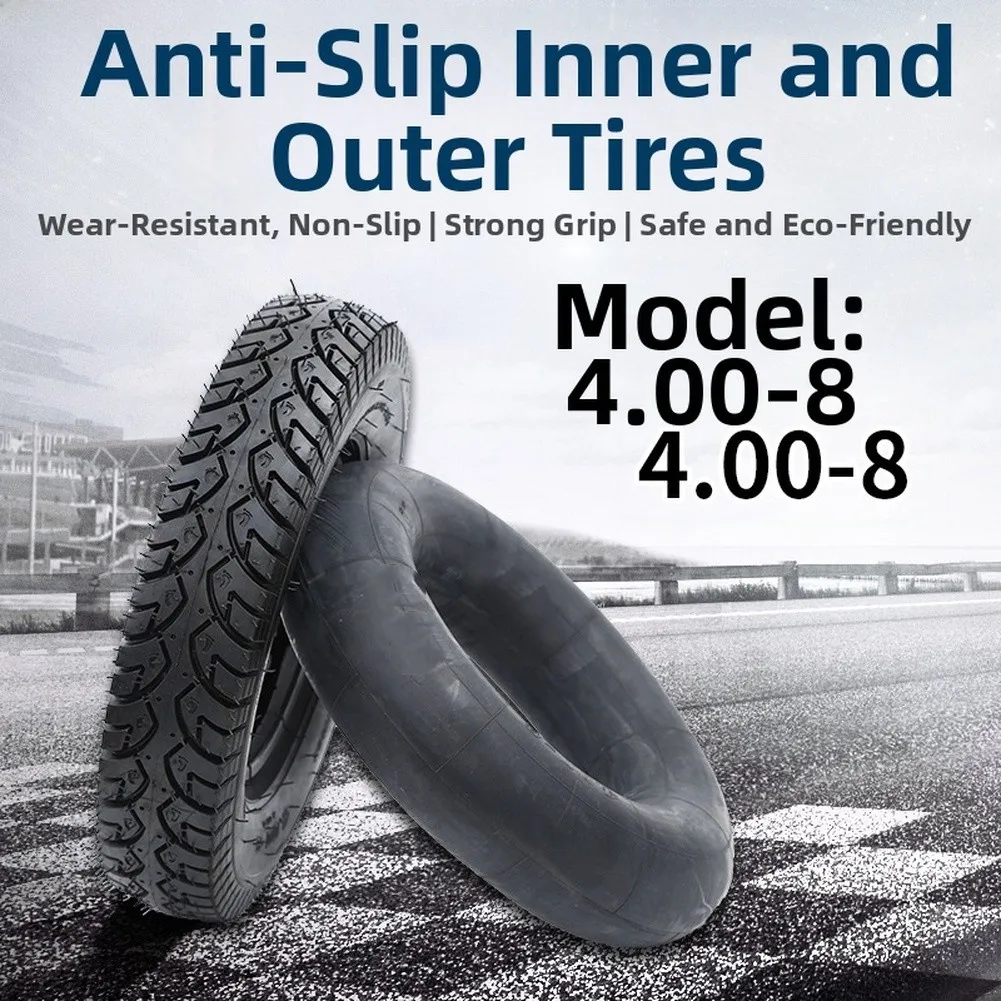 

Electric Scooter Tire Kit 3.00-8 High Wear Resistant Puncture-resistant Anti SlipInner/Outer Tire For Warehouse Carts/Scooters