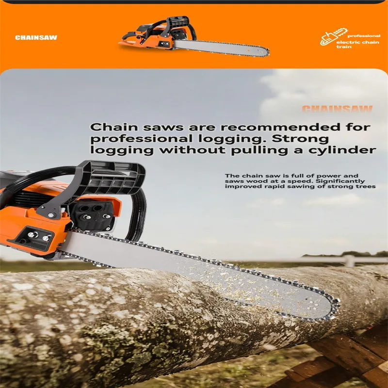 Heavy duty 72cc 2-stroke air chain saw woodworking chainsaw 20 inch chain saw multifunctional chainsaw, fuel-efficient  logging