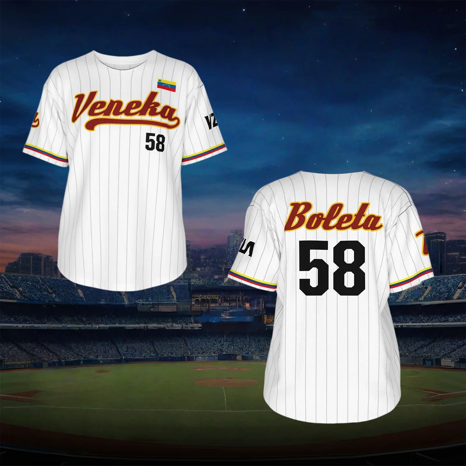 Veneka 58 Baseball Venezuela Libre,Matching family,Venezuela Baseball Jersey,Venezuela Shirt,Baseball T-shirt