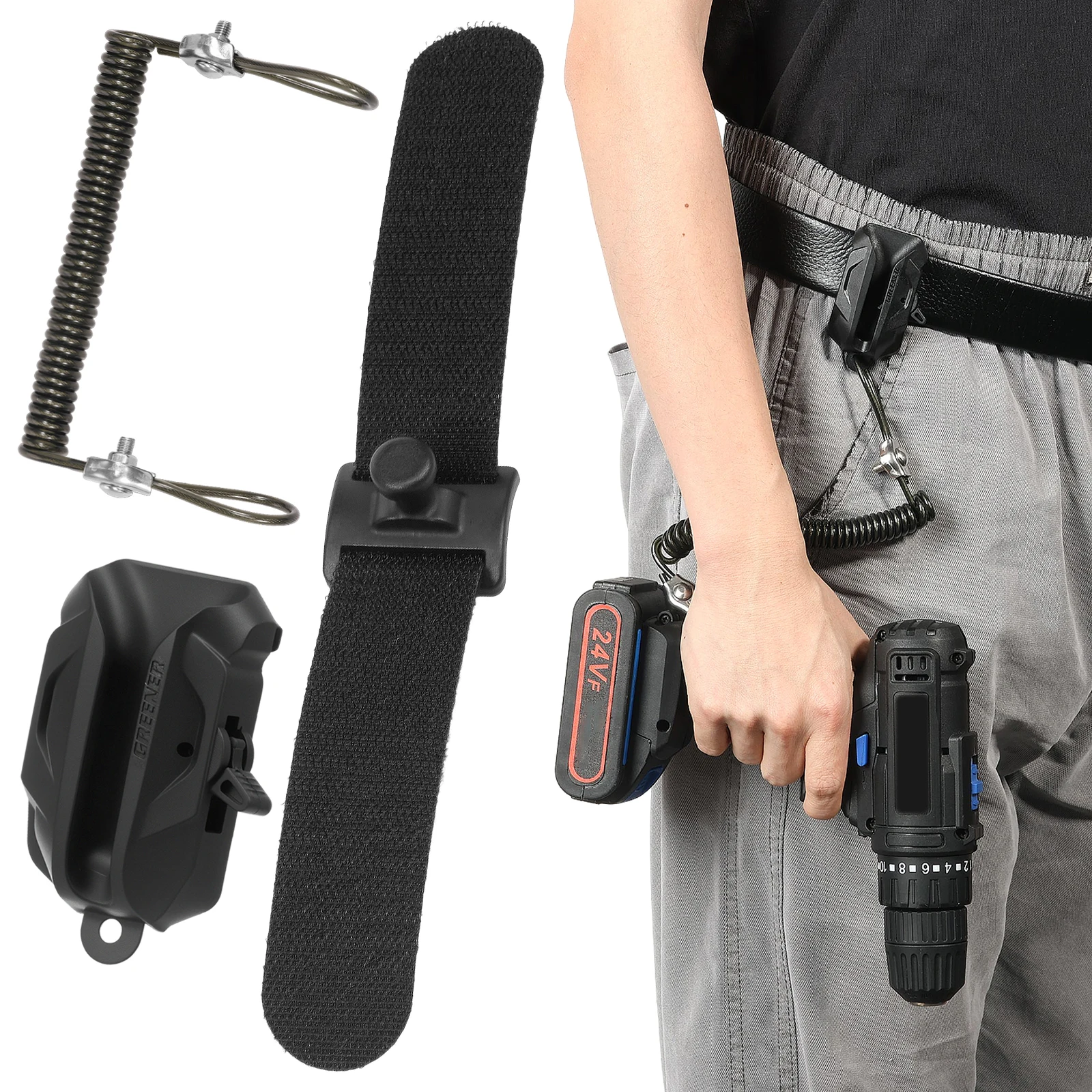 

2/3 Pcs Spider Tool Holster Dual Locking Quick Draw Belt Holster Clip Portable Waist Tools Storage Buckle for Power Drill Driver