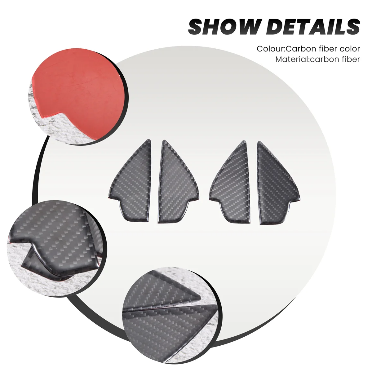 Carbon Fiber Interior Door Handle Bowl Panel Cover Trim for 2 3 6 Demio -3 -5 -7 -9 MX5 2017 2018 2019