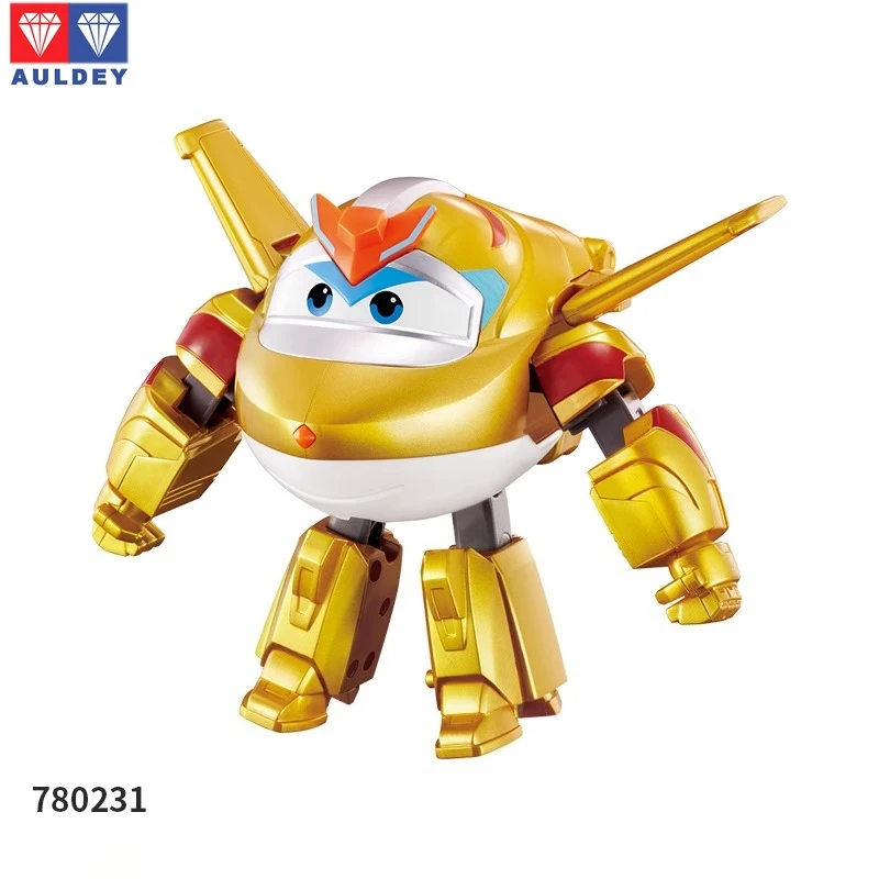 Auldey Super Wings Jett Dizzy Golden Boy Tino Traver Marty Taki Tiki Sally Robot Transformable con Hangar Playset juguete para niños