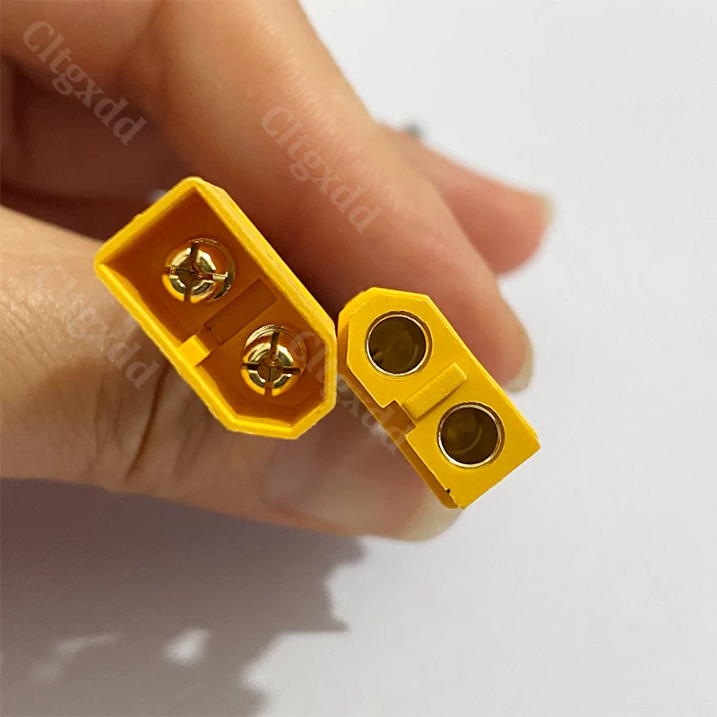 XT60 Stecker-Buchse-Kabel AWG12/16 10-100cm 8mm Loch Kupferanschluss-Adapterkabel für RC FPV Drohne Auto Boot Lithium-Batterie ESC-Ladung – Detail 6