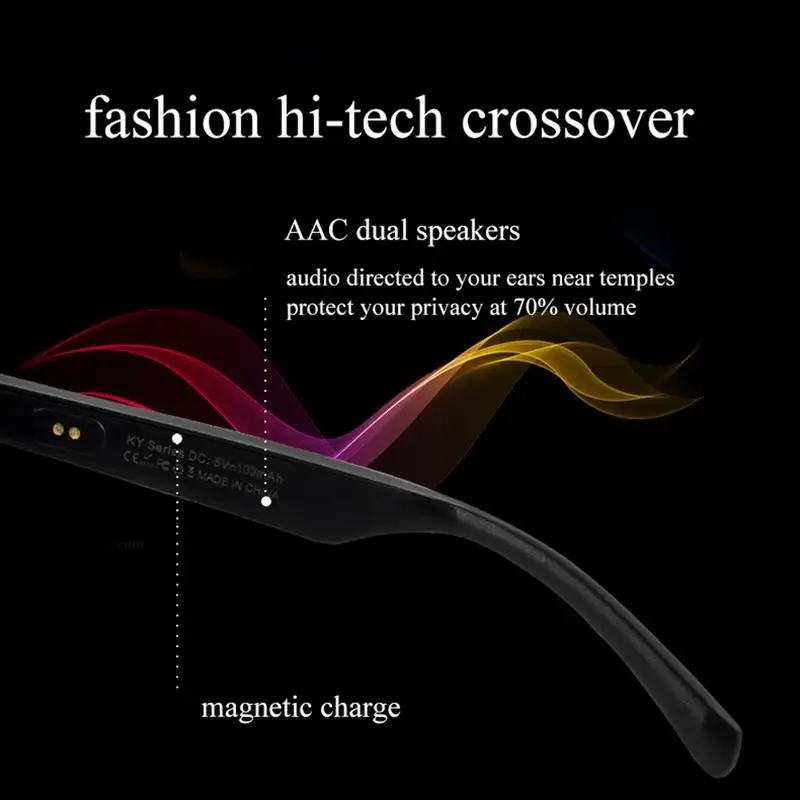 High End Smart Audio Sunglasses BT5.0 Wireless Music Headset -compatible 5.0 Stereo Glasses Eyewear Hands-free With Mic